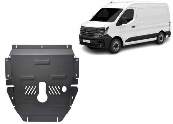 Steel sump guard for Nissan Interstar