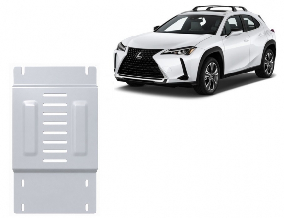 Aluminum catalytic converter guard/cat lock for Lexus UX