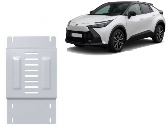 Aluminum catalytic converter guard/cat lock for Toyota C-HR