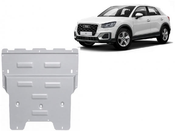 Aluminum sump guard for Audi Q2