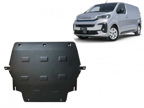 Steel sump guard for Iveco eJolly