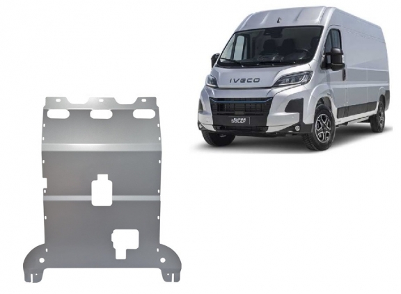 Aluminum sump guard for Iveco eSuperJolly