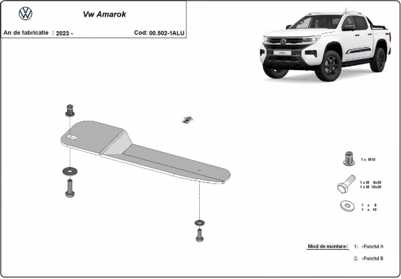 Aluminum fuel filter guard for Volkswagen Amarok