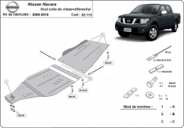 Steel gearbox  guard for Nissan Navara D40