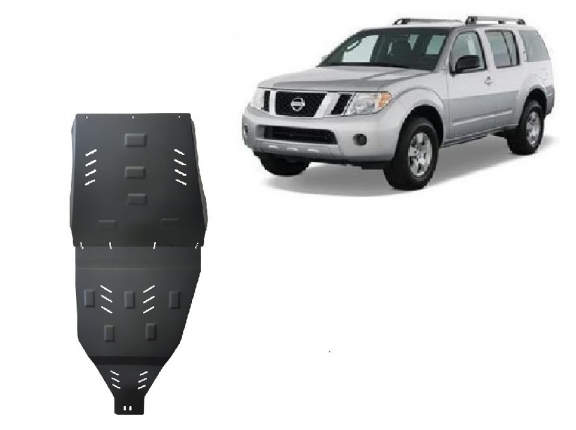Steel gearbox and differential guard for Nissan Pathfinder