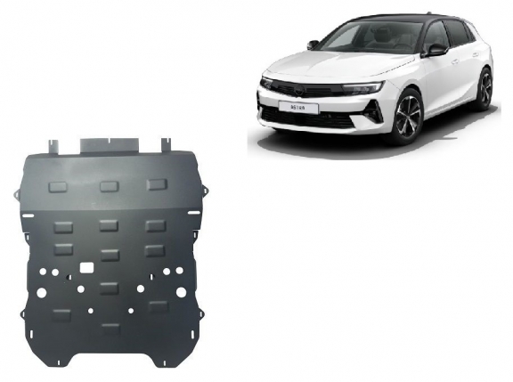 Steel sump guard for Vauxhall Astra L