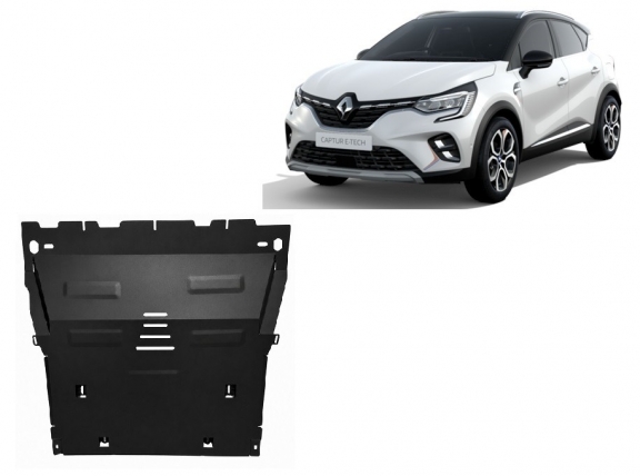 Steel sump guard for Renault Captur