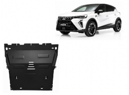 Steel sump guard for the protection of the engine and the gearbox for Mitsubishi ASX