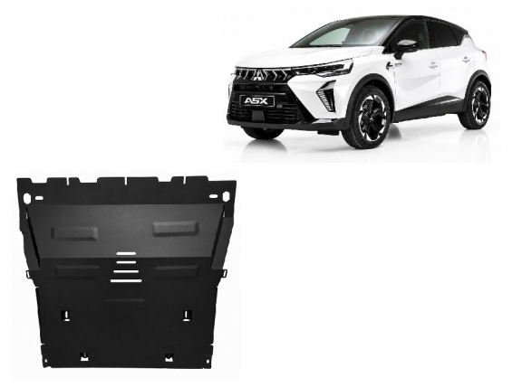 Steel sump guard for the protection of the engine and the gearbox for Mitsubishi ASX