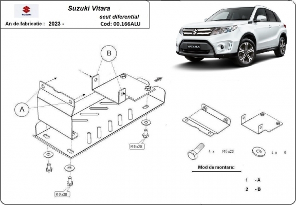 Aluminium sump guard for Suzuki Vitara - promotional package