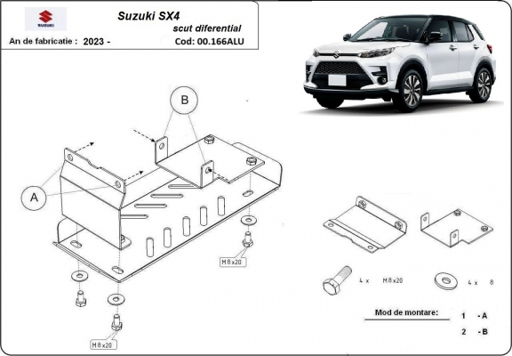 Aluminium sump guard for Suzuki SX 4 - promotional package