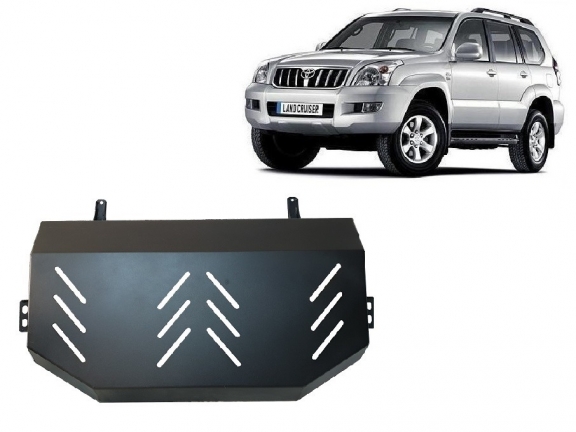 Steel fuel tank guard  for Toyota Land Cruiser J120 - only for 3 doors model 