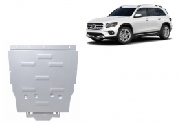 Aluminum sump guard for Mercedes GLB