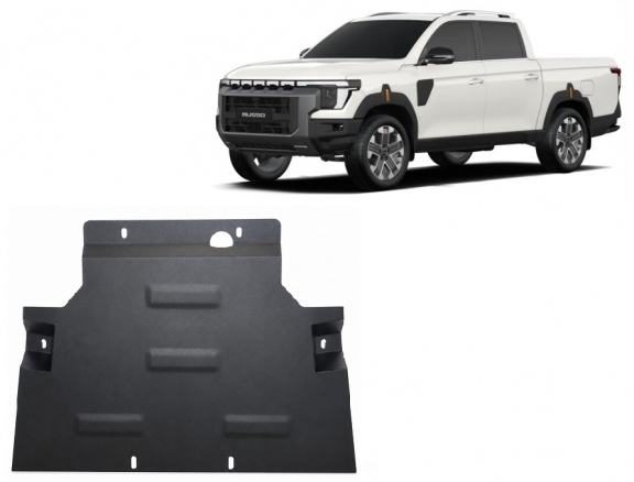Steel gearbox guard for KGM Musso