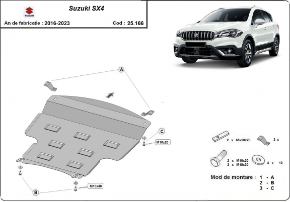 Steel sump guard for Suzuki SX4