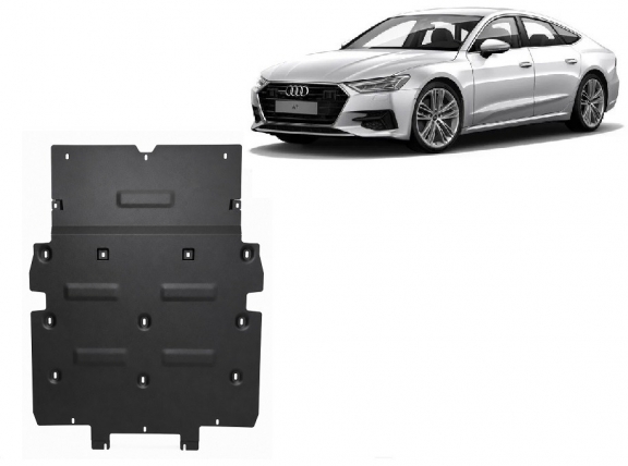 Steel sump guard for Audi A7