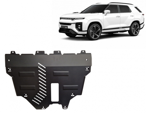 Steel sump guard for KGM Actyon