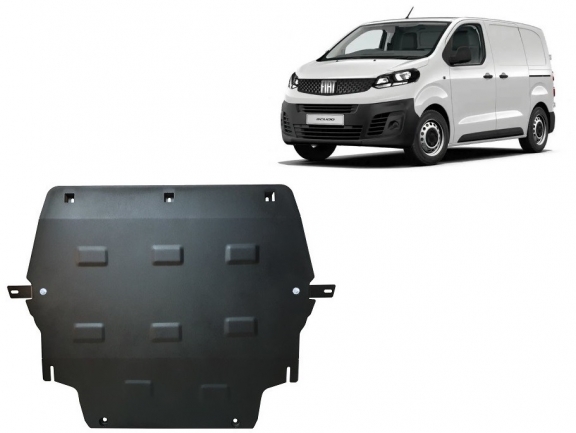 Steel sump guard for Fiat Scudo