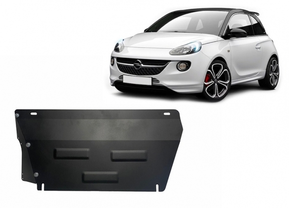 Steel sump guard for Vauxhall Adam