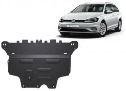 Steel sump guard for the protection of the engine and the gearbox for VW Golf 7 