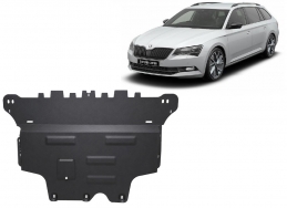 Steel sump guard for Skoda Superb 