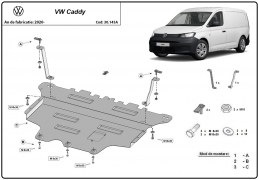 Steel sump guard for VW Caddy
