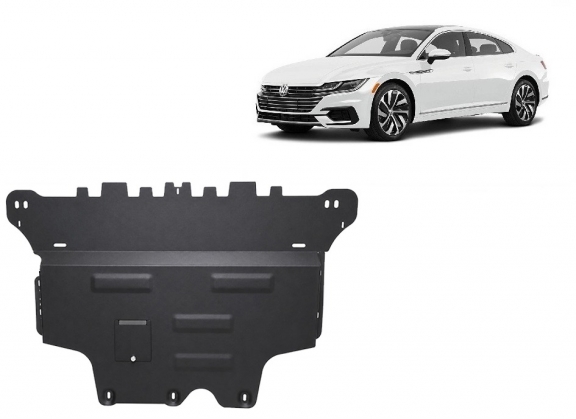Steel sump guard for VW Arteon