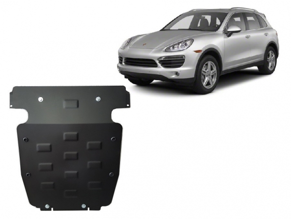 Steel sump guard for Porsche Cayenne