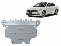 Aluminum sump guard for VW Passat B8