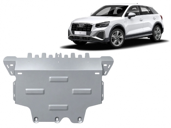 Aluminum sump guard for Audi Q2