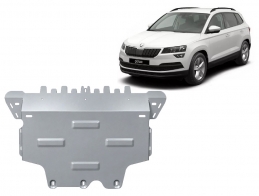 Aluminum sump guard for Skoda Karoq