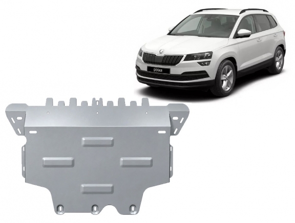 Aluminum sump guard for Skoda Karoq