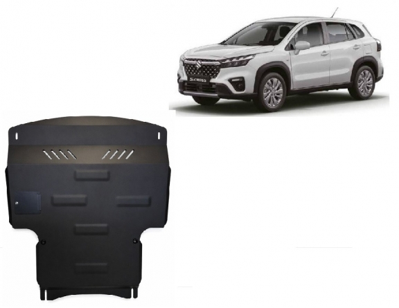 Steel sump guard for the protection of the engine and the gearbox for Suzuki S-Cross
