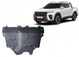 Steel sump guard for KGM Musso EV 