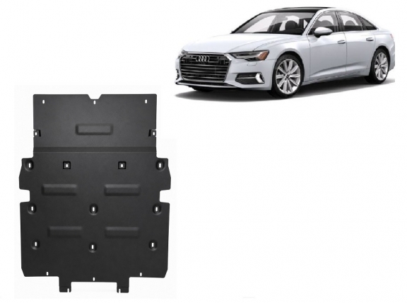Steel sump guard for Audi A6