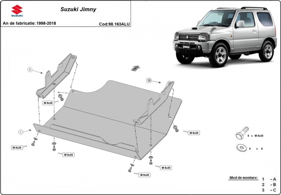 Sump guard for Suzuki Jimny - aluminium