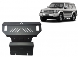 Steel sump guard for the protection of the engine and the radiator for Mitsubishi Shogun 2