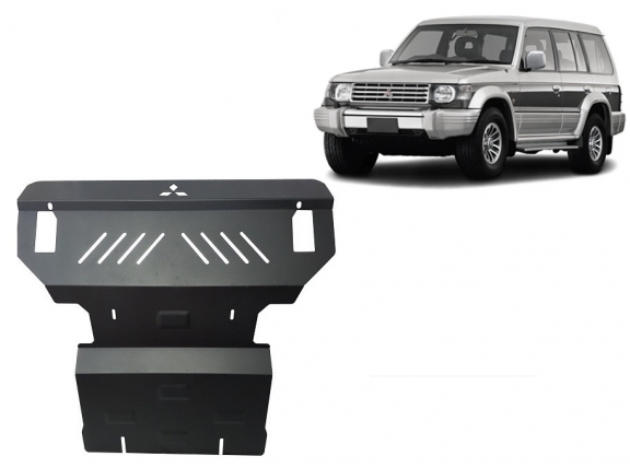 Steel sump guard for the protection of the engine and the radiator for Mitsubishi Shogun 2