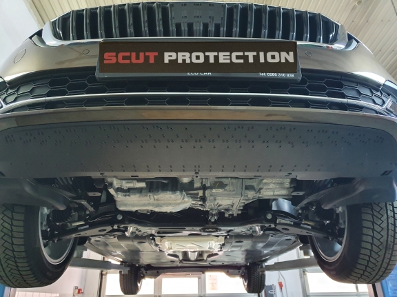 Steel sump guard for Skoda Superb 4