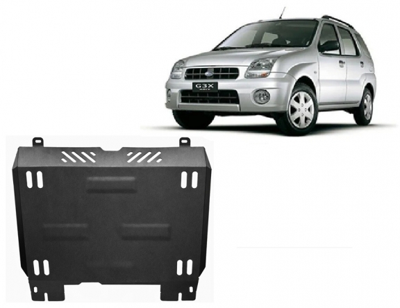 Steel sump guard for Subaru Justy