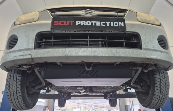 Steel sump guard for the protection of the engine and the gearbox for Suzuki Ignis