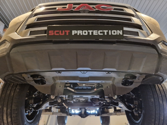 Steel sump guard for Jac T8