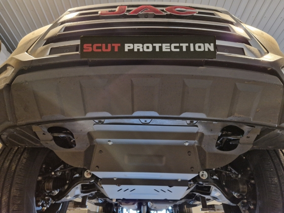 Steel sump guard for Jac T8