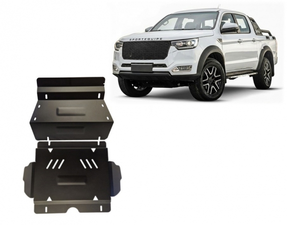 Steel sump guard for Sportequipe SK