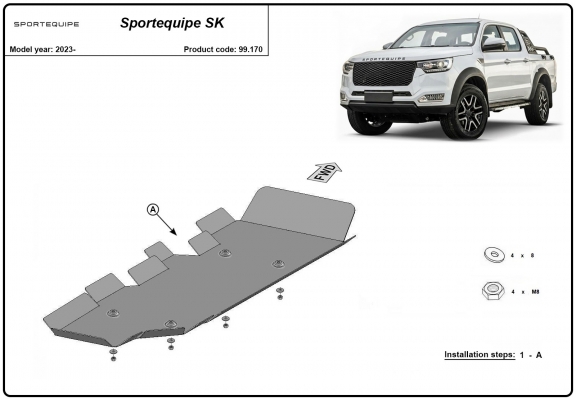 Steel fuel tank guard for Sportequipe SK