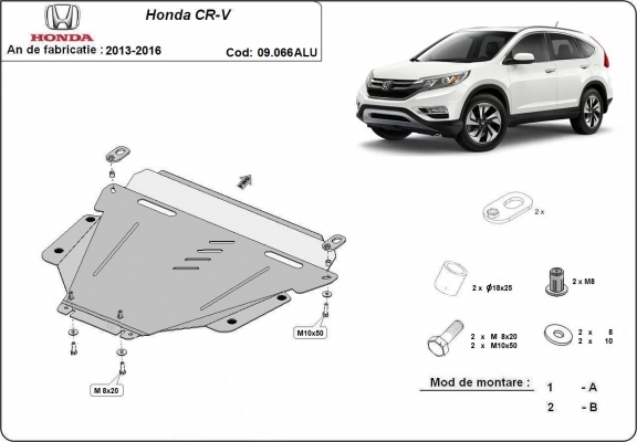 Aluminum sump guard for Honda CR-V