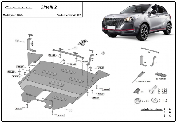 Steel sump guard for Cirelli 2