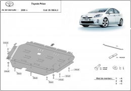 Aluminum sump guard for Toyota Prius