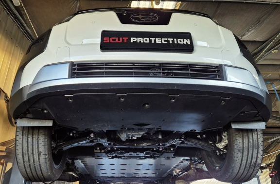 Aluminum sump guard for Subaru Soltera