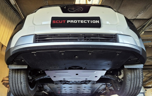 Aluminum sump guard for Subaru Soltera